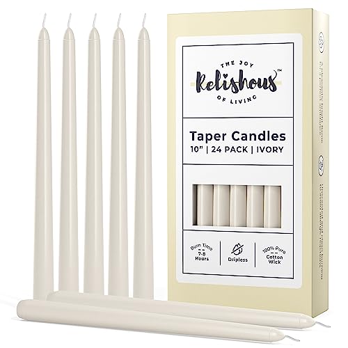 Enchanting Ivory Taper Candles - Relishous