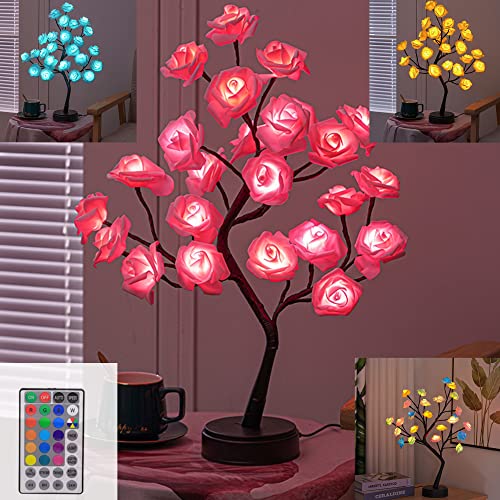Enchanting Rose Tree Lamp - USB Powered LED Flower Light