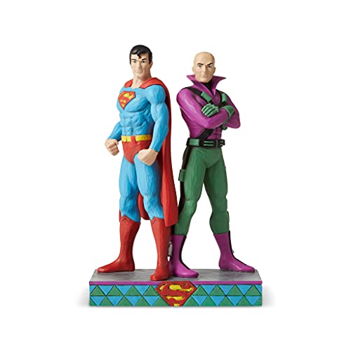 Enesco DC Comics by Jim Shore Justice League Superman and Lex Luthor Figurine, 8.88 Inch, Multicolor
