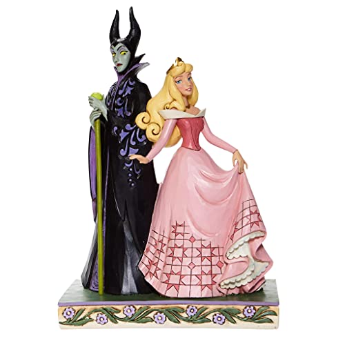 Enesco Disney Traditions by Jim Shore Sleeping Beauty Aurora and Maleficent Figurine, 9 Inch, Multicolor