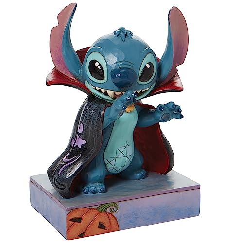 Enesco Jim Shore Disney Traditions Halloween Lilo and Stitch Vampire Figurine, 6.375 Inch, Multicolor