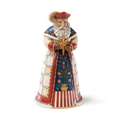 Enesco Jim Shore Heartwood Creek Santas Around The World Polish Figurine, 7 Inch, Multicolor