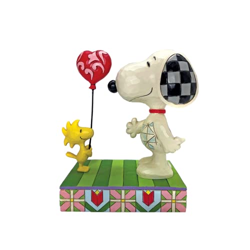 Enesco Peanuts by Jim Shore Woodstock Giving Snoopy Heart, Figurine, 5 inches