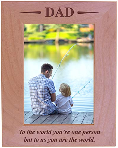 Engraved Wood Picture Frame for Dad