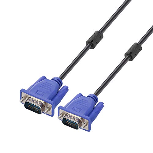 ENUODA Blue VGA Cable 15 Pin Male to Male Plug Computer Monitor Cable Wire Cord，4.9 Feet