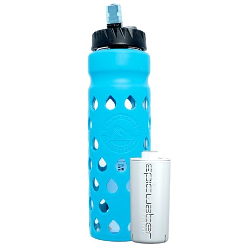 Epic Escape Glass Water Bottle with Filter