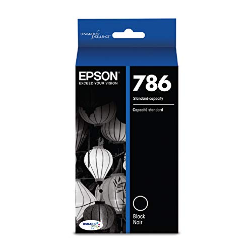 EPSON T786 DURABrite Ultra -Ink Standard Capacity Black -Cartridge (T786120-S) for Select Epson Workforce Printers