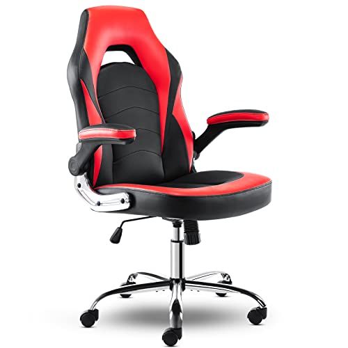 Ergonomic Gaming Office Chair - PU Leather Executive Swivel Computer Desk Chair