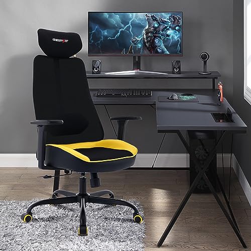 Ergonomic Mesh Gaming Chair Vedio Game Chair with 3D Armrest and Headrest Game Chair with Lumbar Swivel Adjustable Seat Esports Chairs