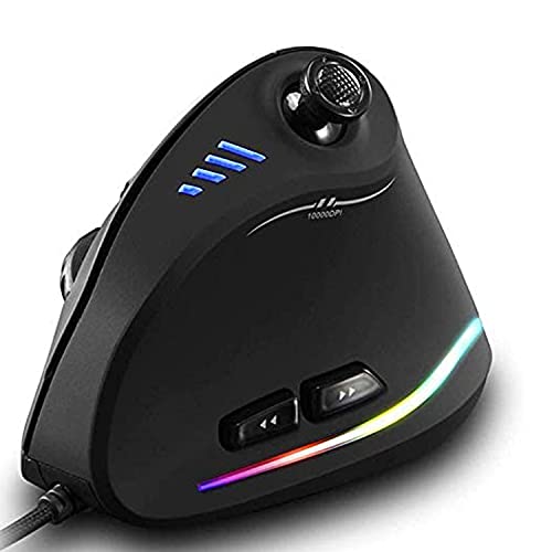 Ergonomic Vertical Gaming Mouse with Joystick