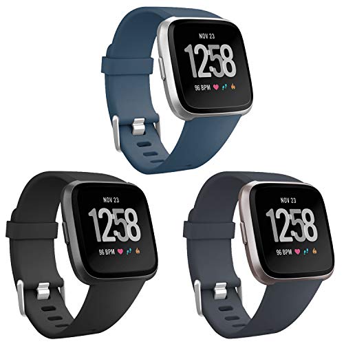 ESeekGo Fitbit Versa Bands: Silicone Replacement Wristbands for Fitness