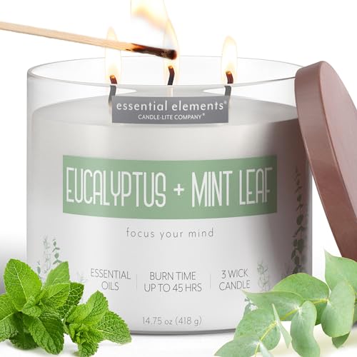 Essential Elements Eucalyptus & Mint Leaf Scented Candle
