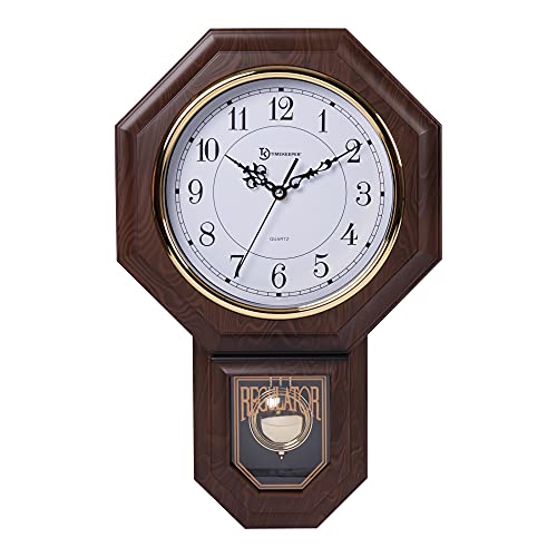 Essex Westminster Chime Faux Wood Pendulum Wall Clock