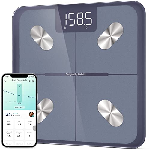 Etekcity Smart Scale for Body Weight and Fat, Digital Bathroom Body Composition Machine, Accurate Bluetooth Weighing Monitor for People's BMI, Million-User App Offers Meal & Exercise Plan, 400lb