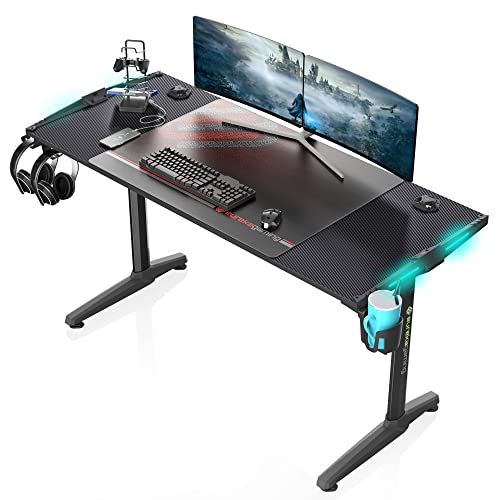 Eureka Ergonomic RGB LED Gaming Desk