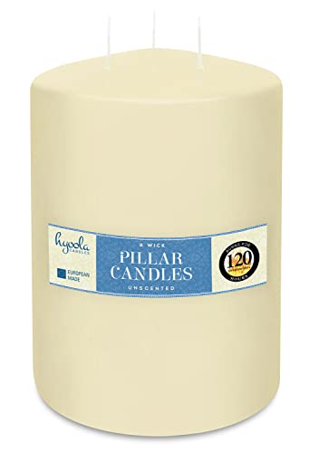 European Made Unscented Ivory Three Wick Large Candle