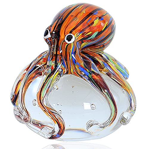 EUSTUMA Glass Octopus Figurine Ornament