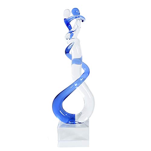 EUSTUMA Hand Blown Glass Couple Figurine