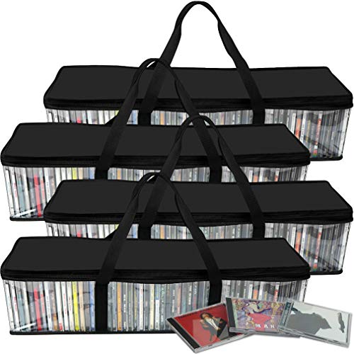 Evelots 4 Pack CD Storage Bags