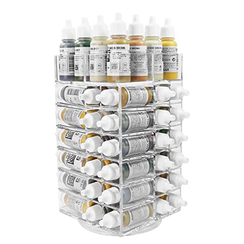 YUIONNAY Craft Paint Storage-Paint Rack Organizer with 49 Holes for  Miniature Paint Set - Wall-Mounted Craft Paint Storage Rack - 2oz Craft  Paint
