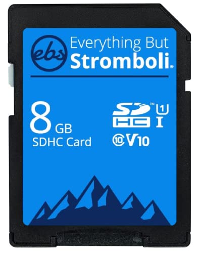 Everything But Stromboli 8GB SD Card Class 10 UHS-1 U1 V10 Speed C10 8G SDHC Memory Card for Canon Point & Shoot Digital Camera Works with ELPH 180, ELPH 190, ELPH 360, G9 X Mark II, G7 X Mark II