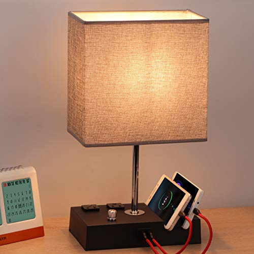 EVISTR Dimmable Table Lamp with USB Ports
