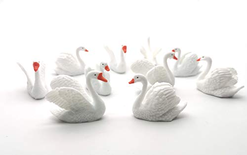 Exasinine White Swan Figurines