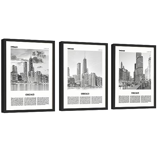 EXCOOL CLUB Chicago Skyline Wall Art