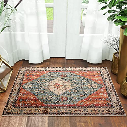 Exotic Bohemian-style Washable Rug for Entryway