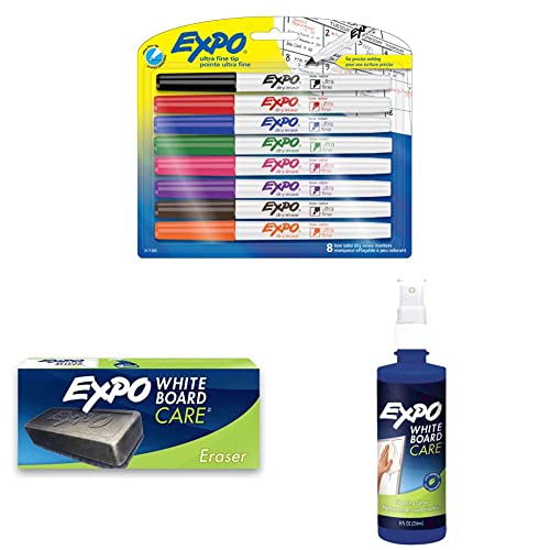 EXPO Dry Erase Markers, Ultra-Fine Tip, 8 Colors