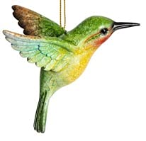 Exquisite Green Hummingbird Christmas Tree Ornament