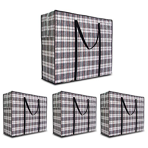 Extra Large Moving Bags, Durable Storage Totes - Set of 4