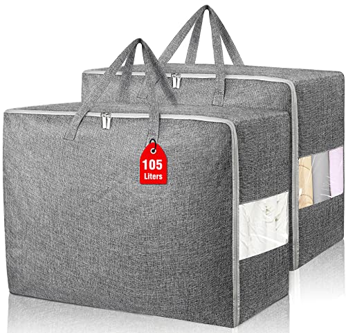 Extra Large Storage Bags with Handles & Zippers for Clothes
