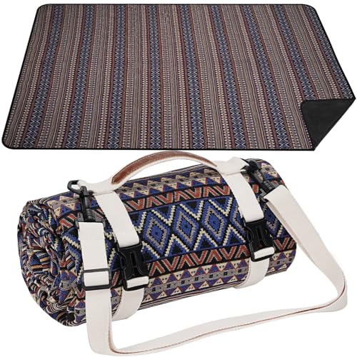 Extra Large Waterproof Picnic Blanket with Shoulder Carry Strap