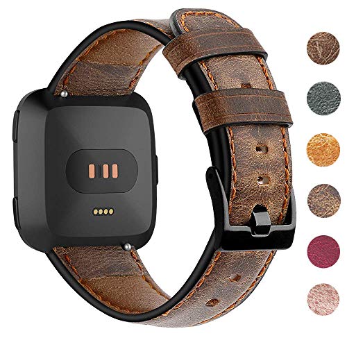 EZCO Leather Bands for Fitbit Versa