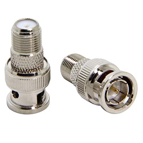 F to BNC Connector, 2-Pack