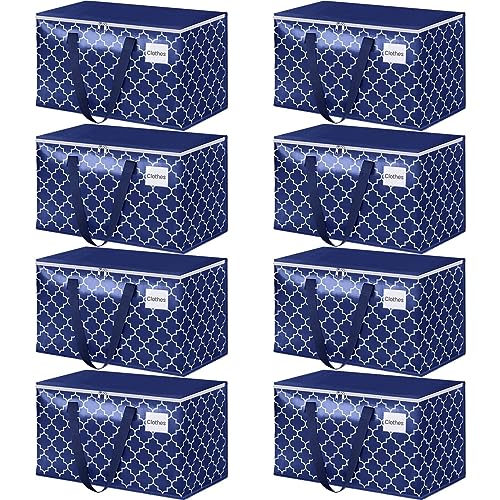 FabSpace Extra Large Moving Bags - Heavy Duty Storage Totes for Moving, Packing (8 Packs)
