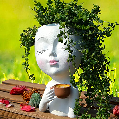 Face Vase Head Planter