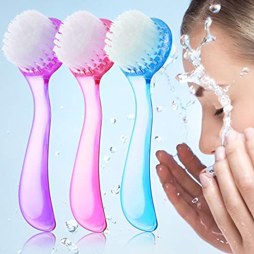 Facial Cleansing Brush with Soft Bristles - Pack of 3