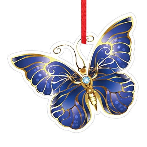 FaCraft Purple Butterfly Christmas Tree Ornaments