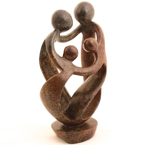 Fair Trade African Shona Sculpture - Loving Family of Four