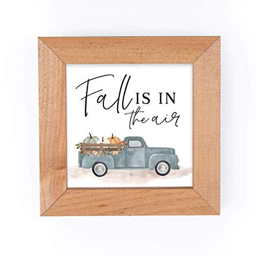Fall Is In The Air Wood Decorative Framed Art Sign