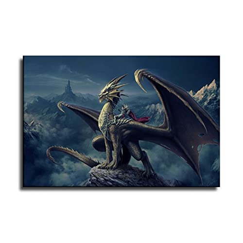 Fantasy Dragon Knight Poster