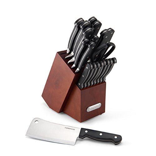 Farberware Forged Triple Rivet Knife Set with Sharpener, 21-Piece