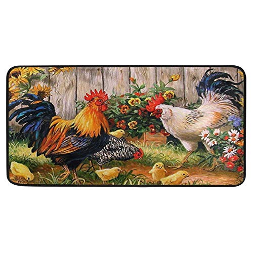 Farmhouse Chick Floral Kitchen Rug