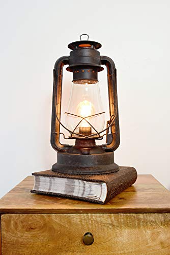 Farmhouse Electric Lantern Table Lamp