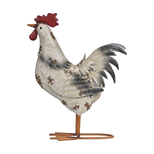 Farmhouse Rooster Garden Statue Decor