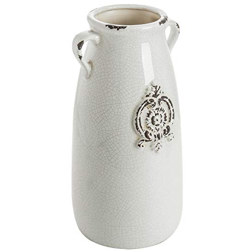 Farmhouse White Ceramic Vase