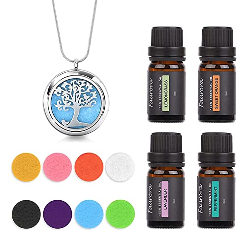 Faurora Aromatherapy Essential Oil Diffuser Necklace