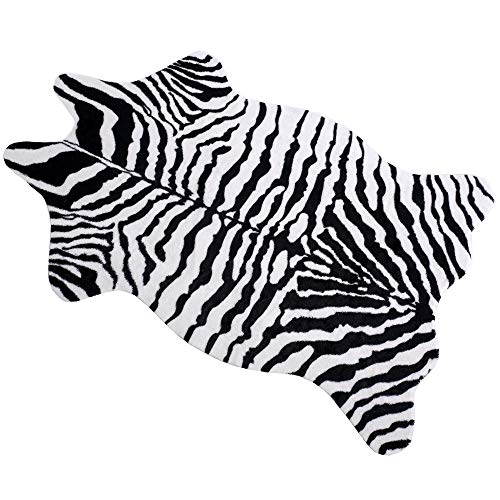 Faux Zebra Print Rug for Office/Kids Room